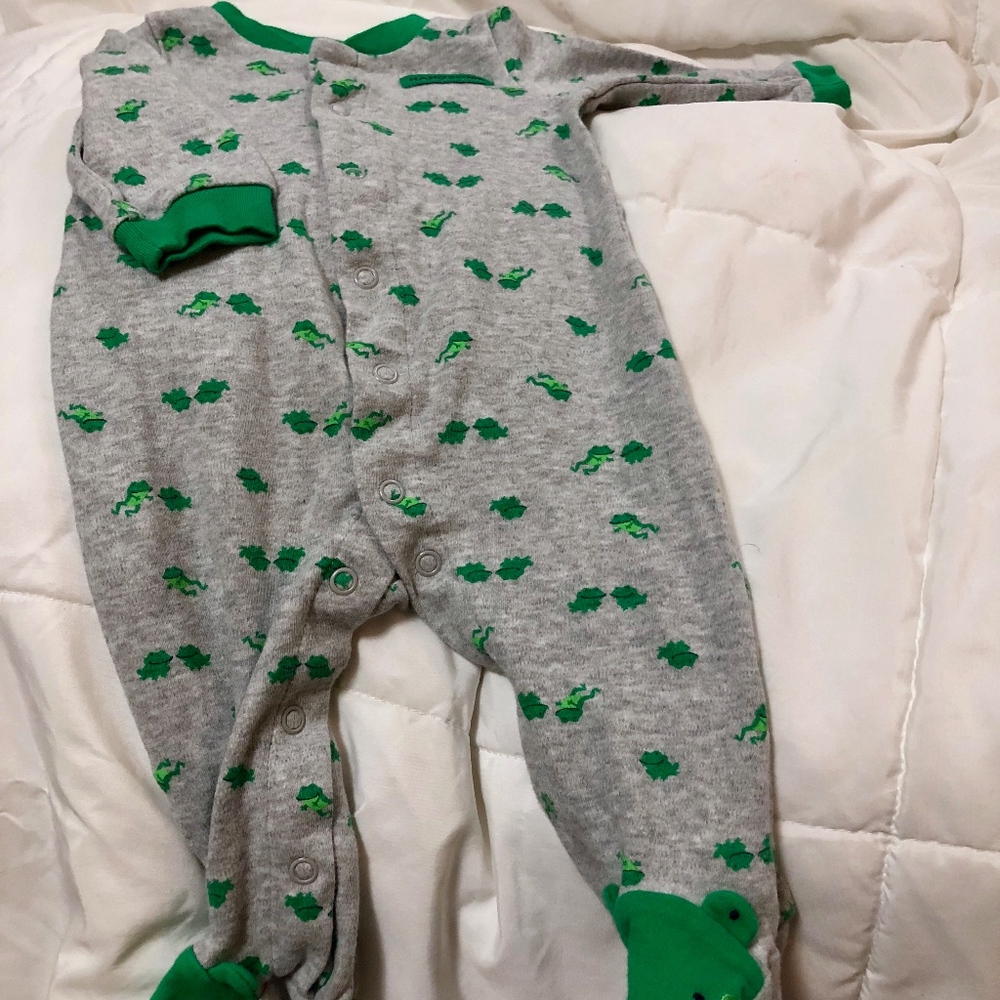 Frog Footies Pajamas button up